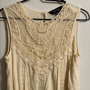 Charlie Paige Ivory Lace Dress Size S/M